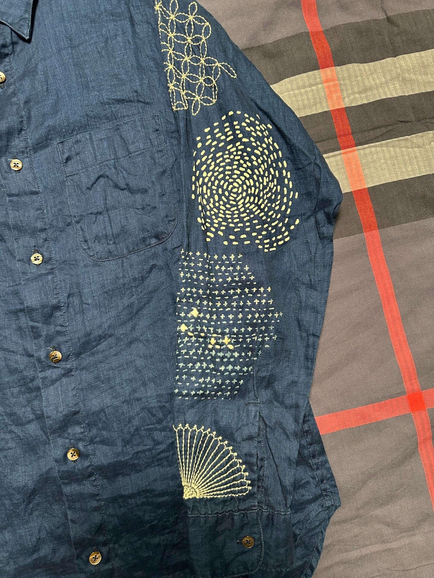 Kapital Men's Blue Dye Shirt