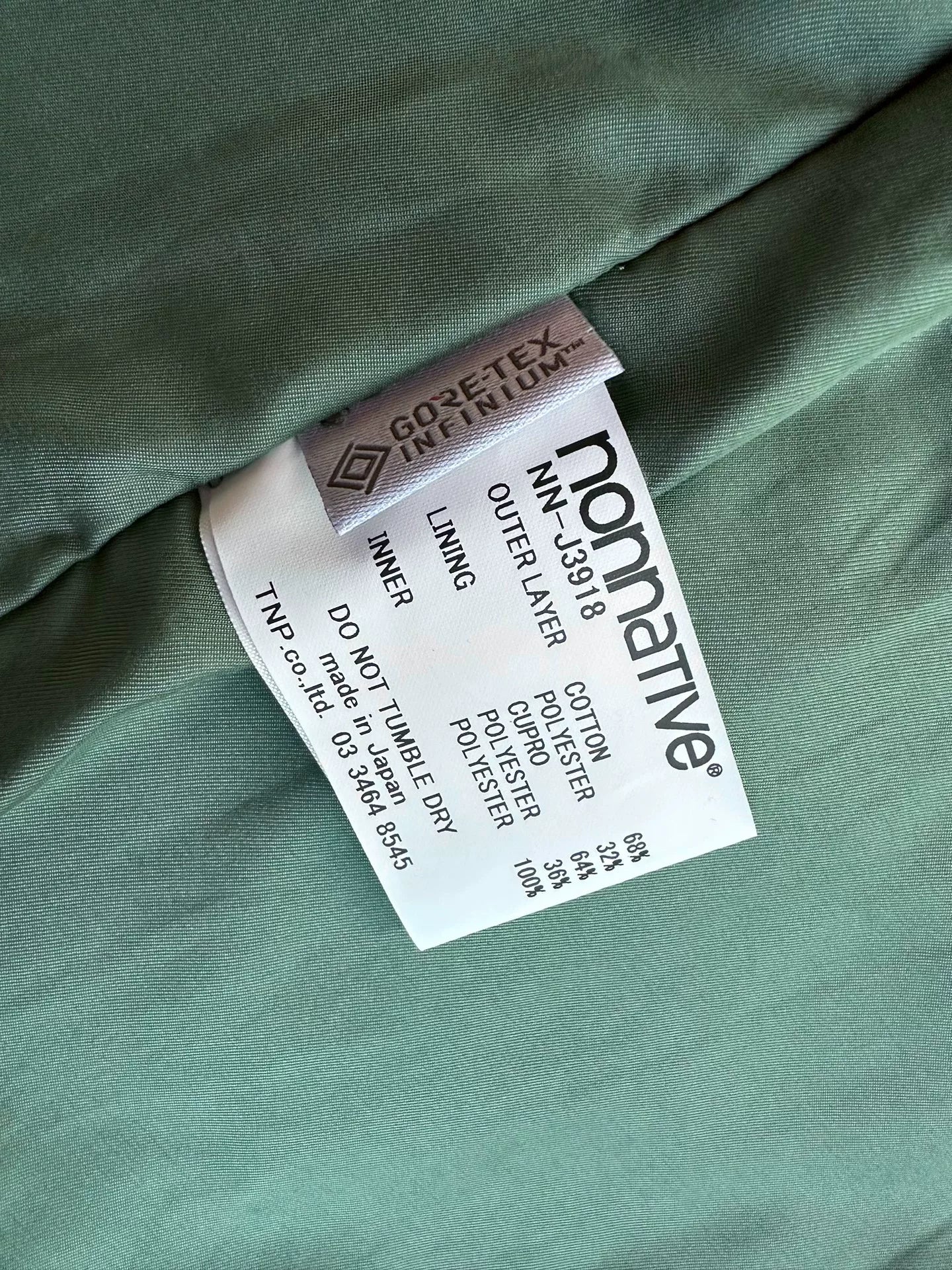 nonnative gore-tex trooper military jacket