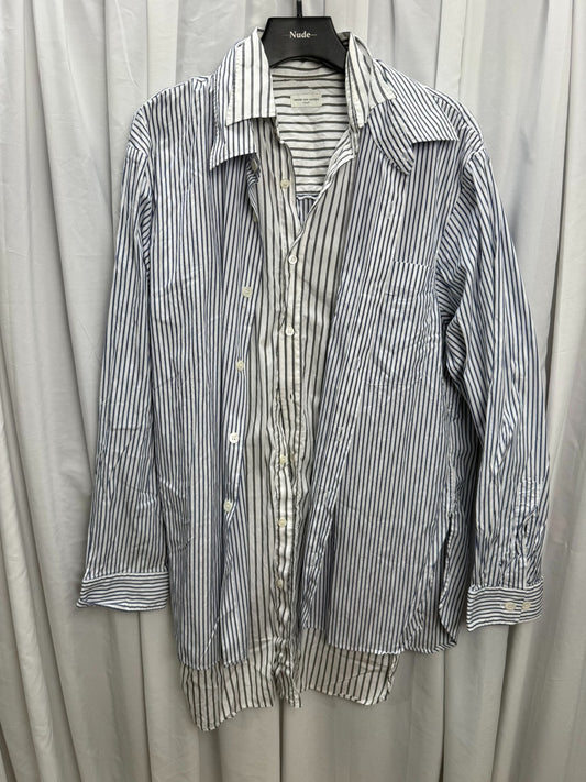 Dries Van Noten Double-Layer Striped Loose Shirt