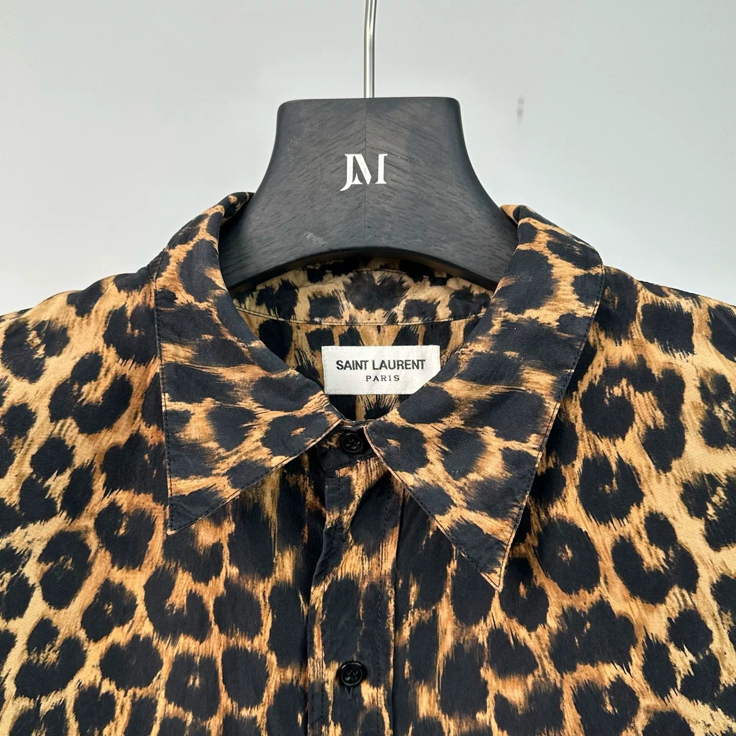 Saint Laurent SS24 Silk Leopard Print Shirt