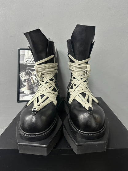 Rick Owens 25FW High Strap Thick Boots