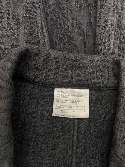 Gray Vintage Fabric Suit Jacket