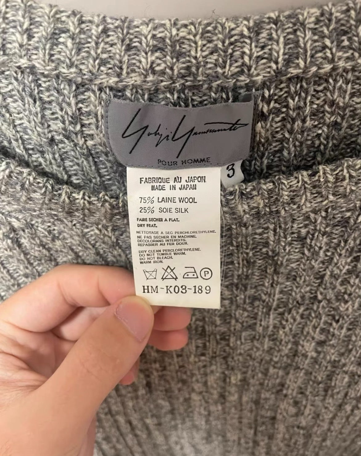 Yohji Yamamoto 02aw Wool Silk Sweater
