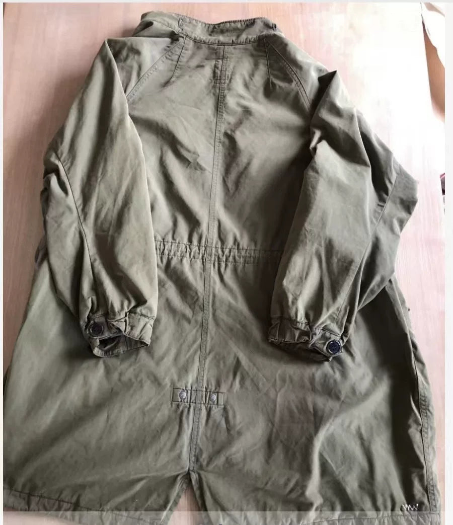 visvim six-five parka in olive green