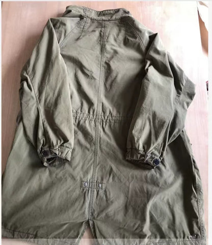 visvim six-five parka in olive green