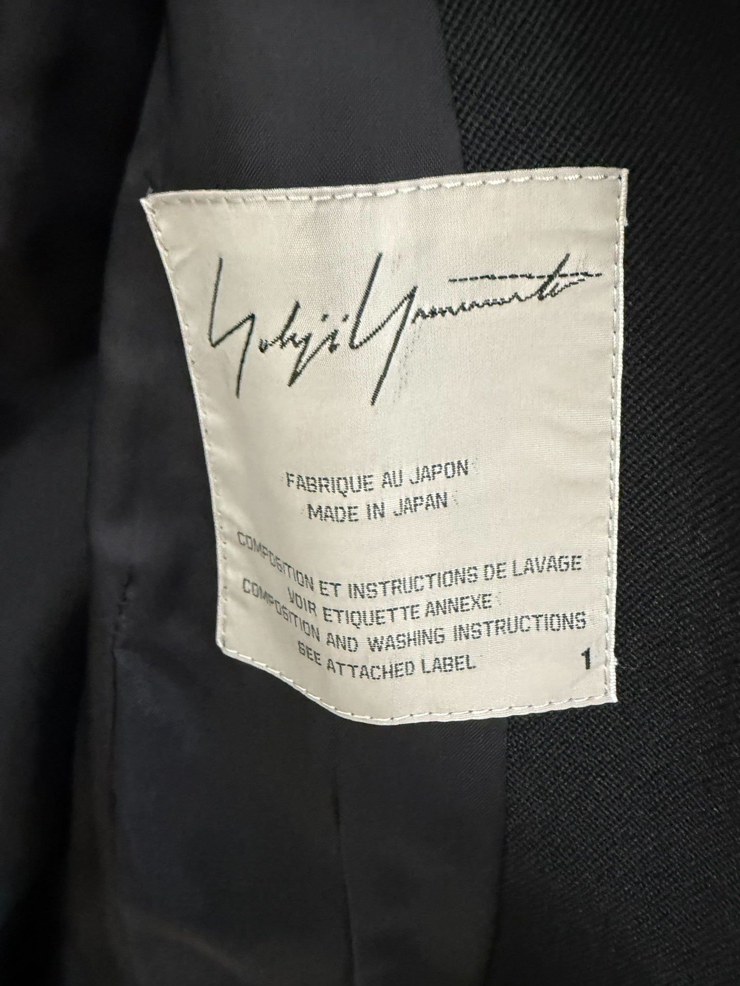 Yohji Yamamoto 23AW Waist-Cinched Jacket