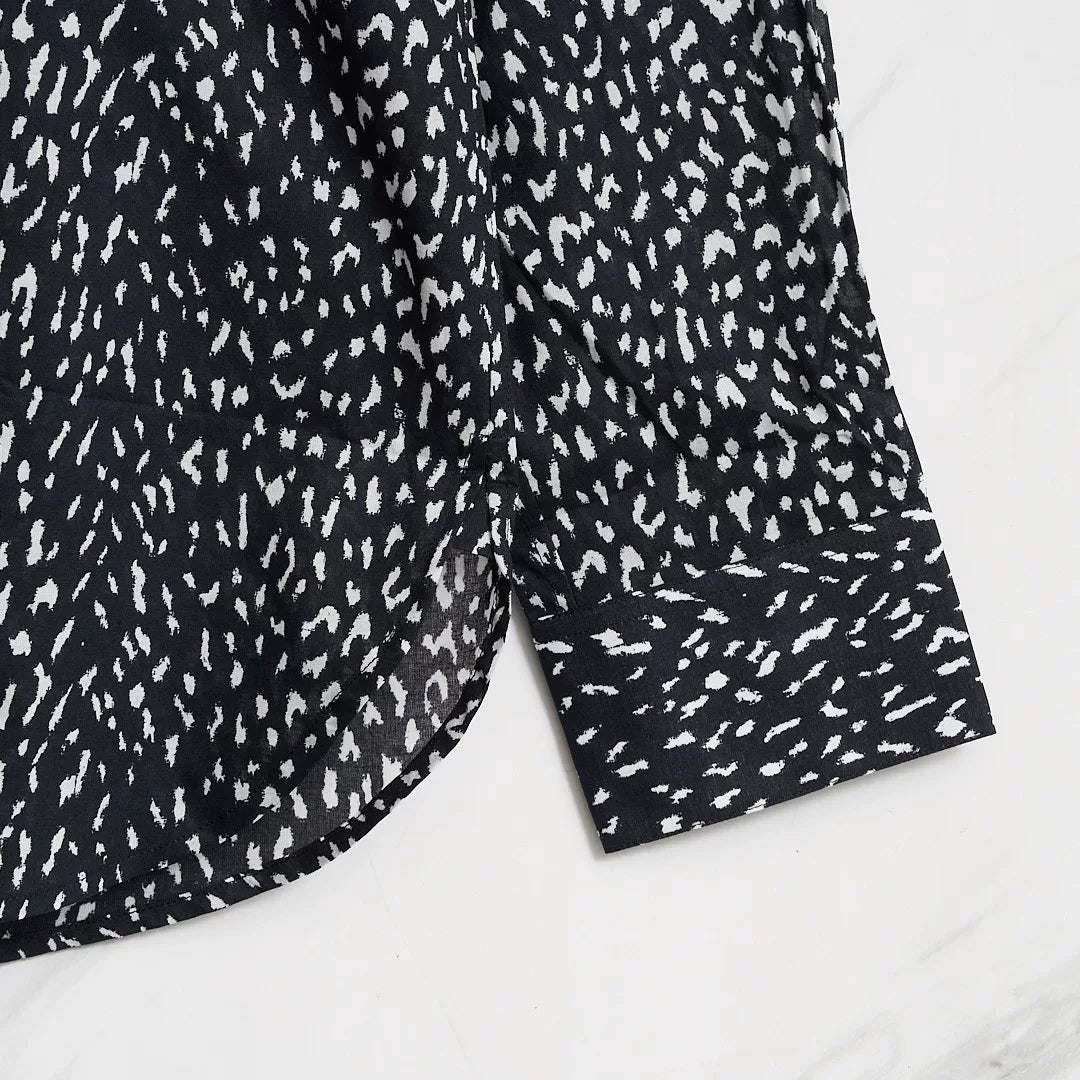 Saint Laurent Polka Dot Long-Sleeve Shirt