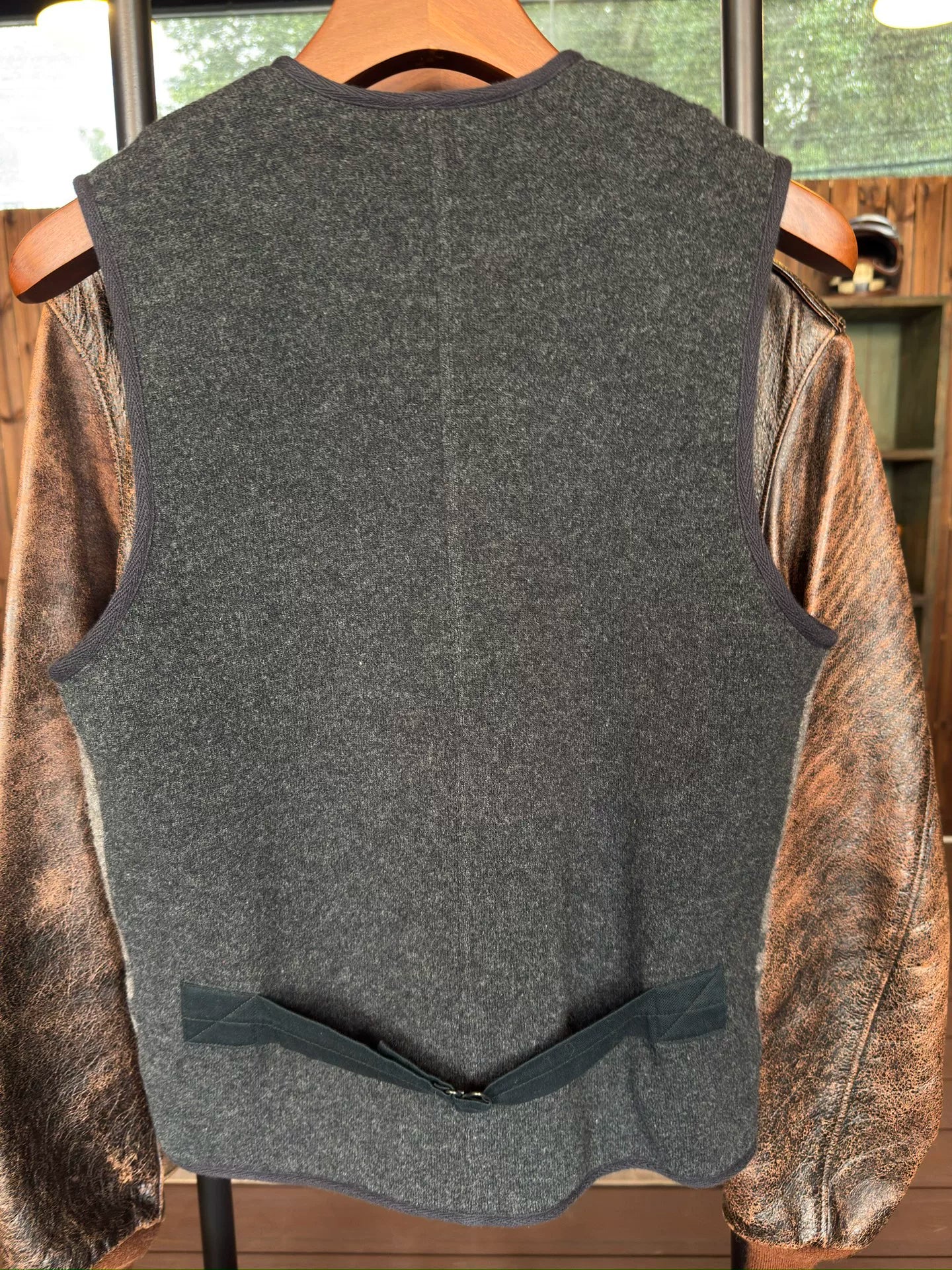 RRL Ralph Lauren Gray Striped Vest