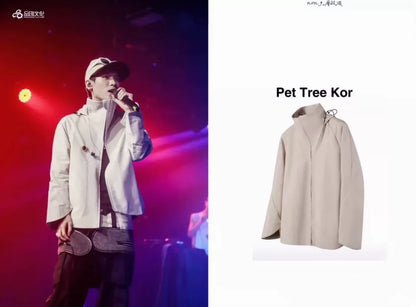 Pet Tree Kor Windbreaker Jacket in Beige