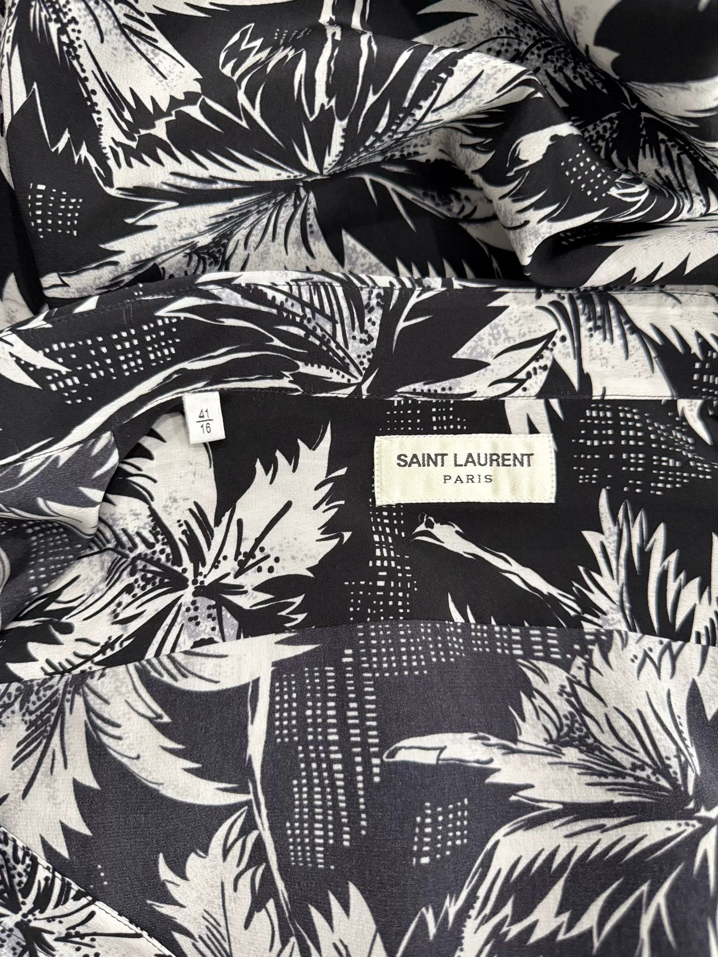 Saint Laurent 2014ss Black Silk Shirt