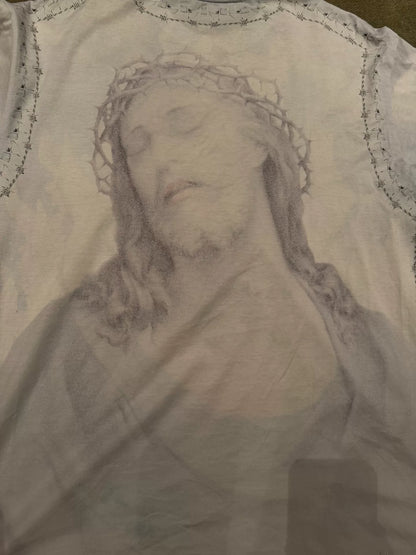 givenchy oversized jesus graphic t-shirt