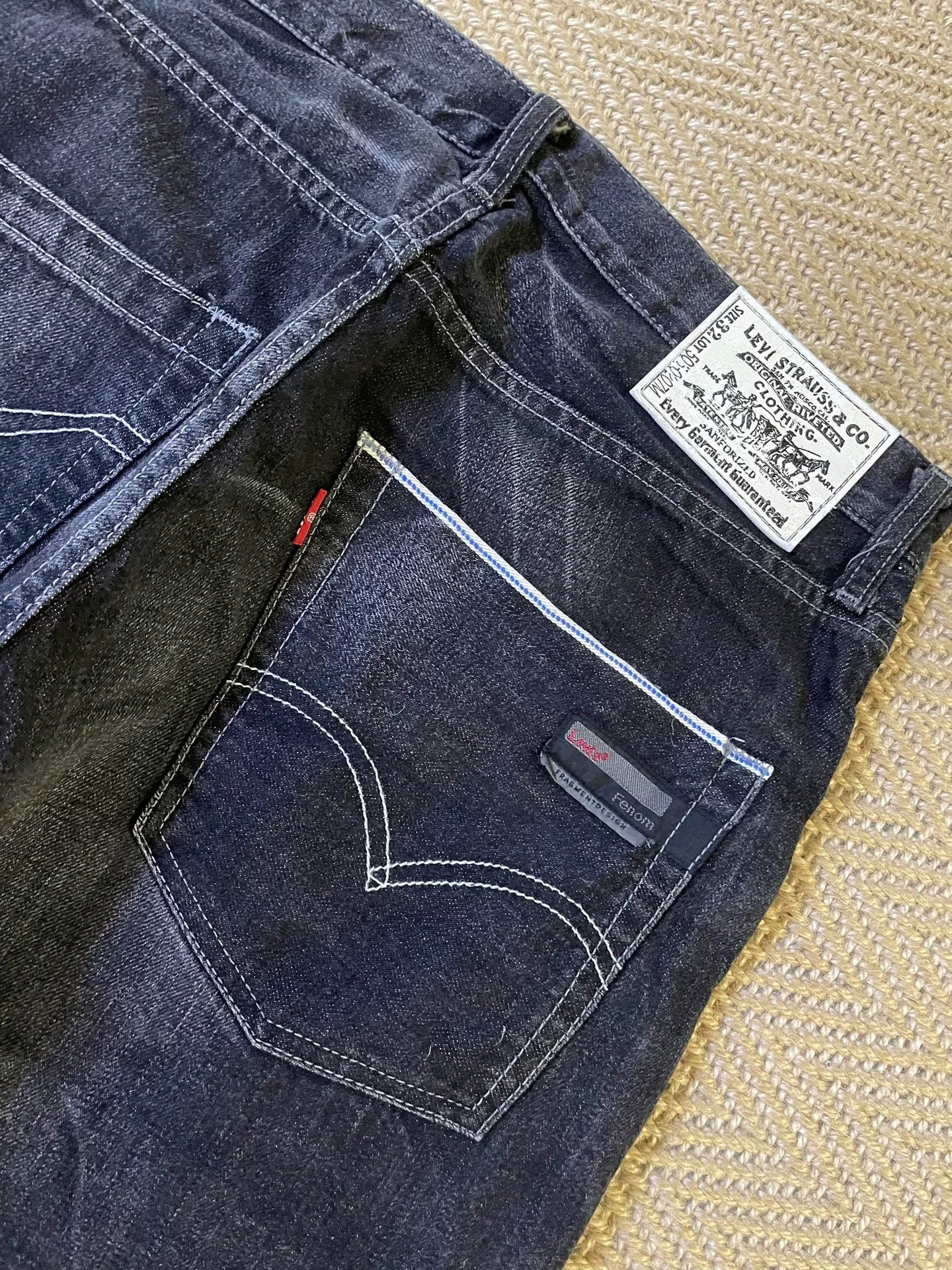 levis fenom heavy washed denim pants