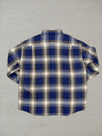 VISVIM Lumber Check Wool-Linen Plaid Shirt