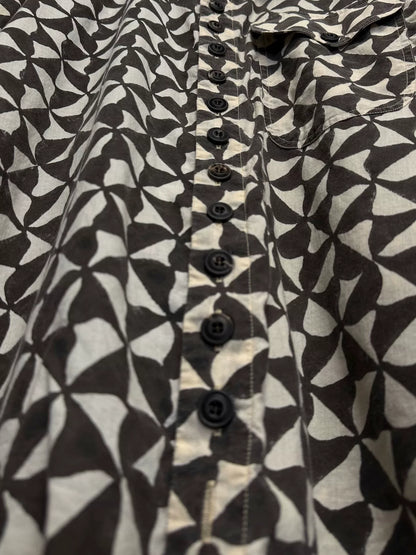 limited edition black and white hand-drawn shirt