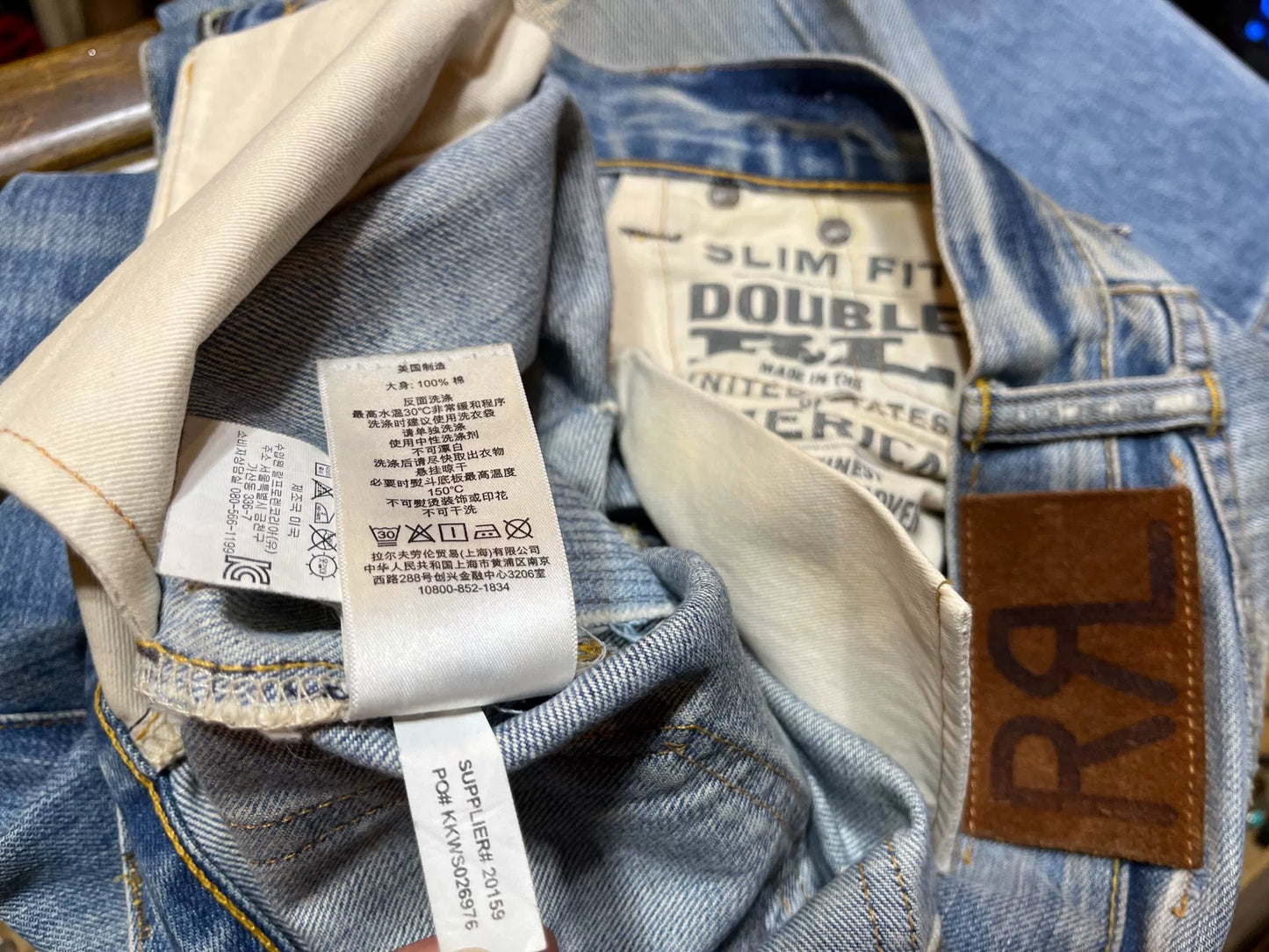 vintage distressed denim jeans by RRL