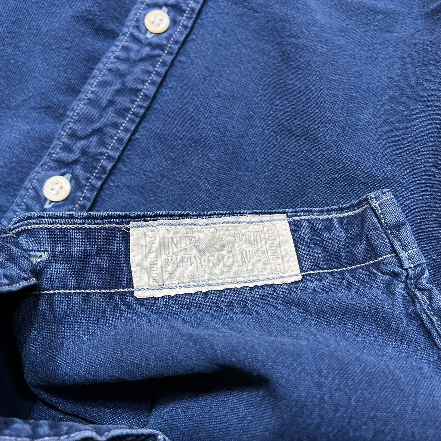 RRL Blue Dye Button-Up Shirt