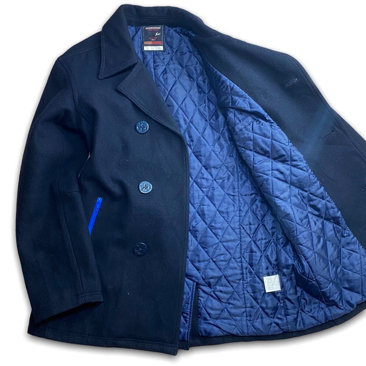 neighborhood fragment wool double-breasted coat