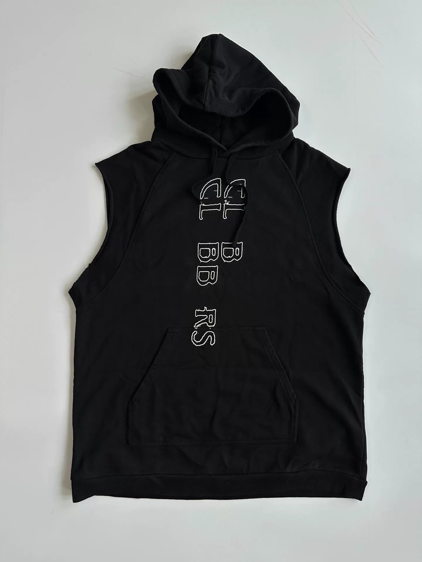 RAF SIMONS Sleeveless Hoodie in Black