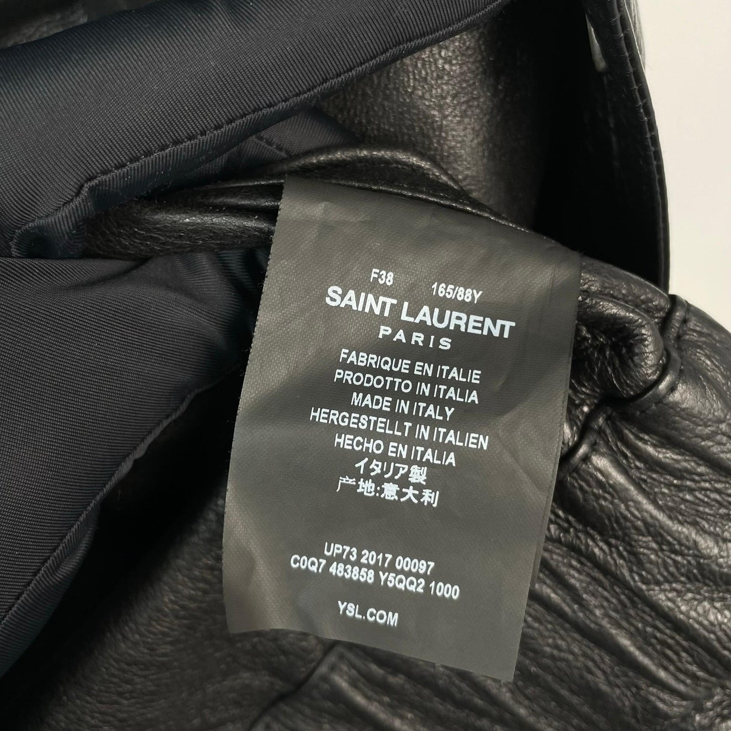 Saint Laurent 2017FW Black Leather Jacket