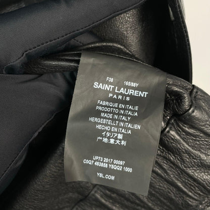Saint Laurent 2017FW Black Leather Jacket