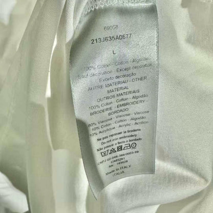 dior atelier embroidered slogan short sleeve shirt