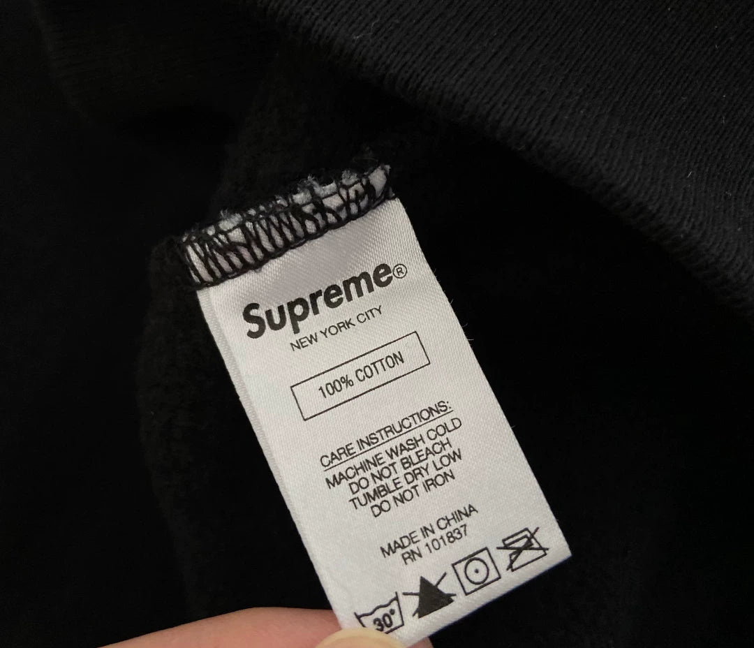supreme sideline hooded sweatshirt black