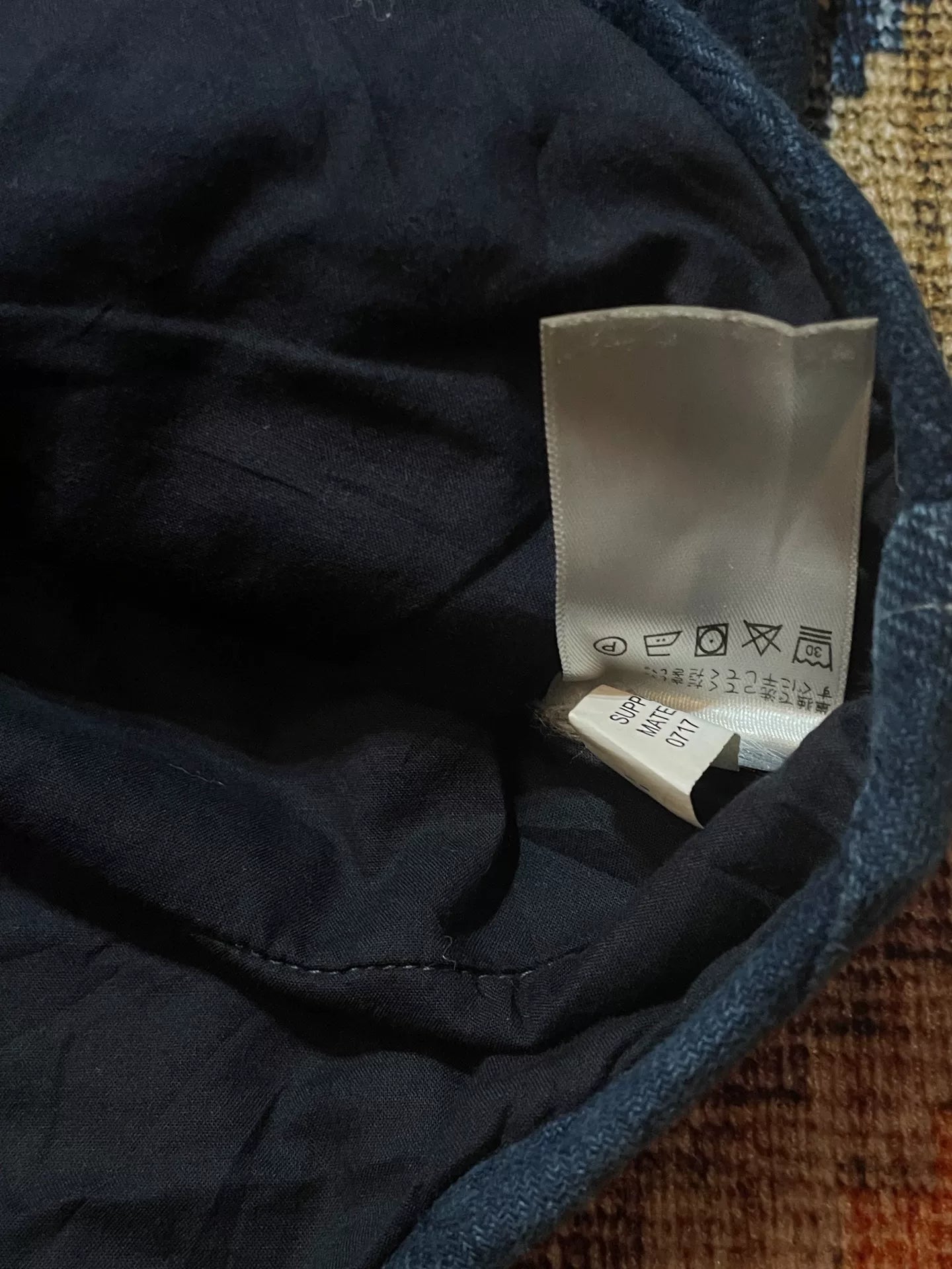 Ralph Lauren Indigo Patchwork Thick Coat