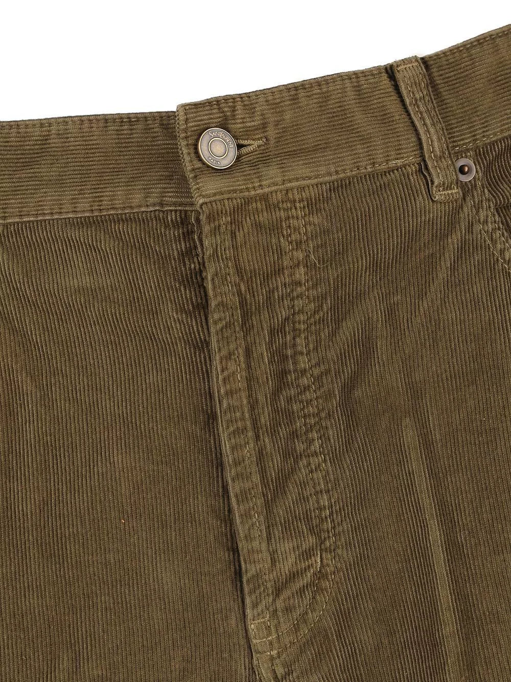 Saint Laurent Olive Corduroy Pants