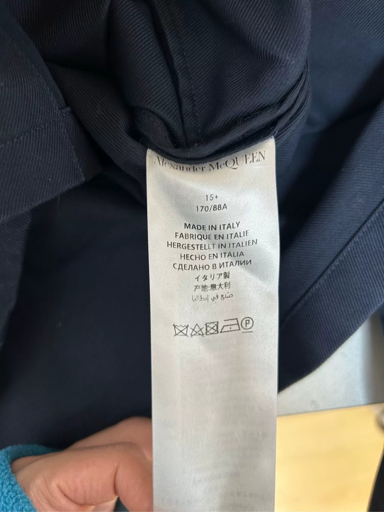 alexander mcqueen deep blue skull embroidered jacket