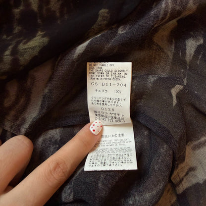 Yohji Yamamoto 24SS Sheer Floral Cupro Shirt