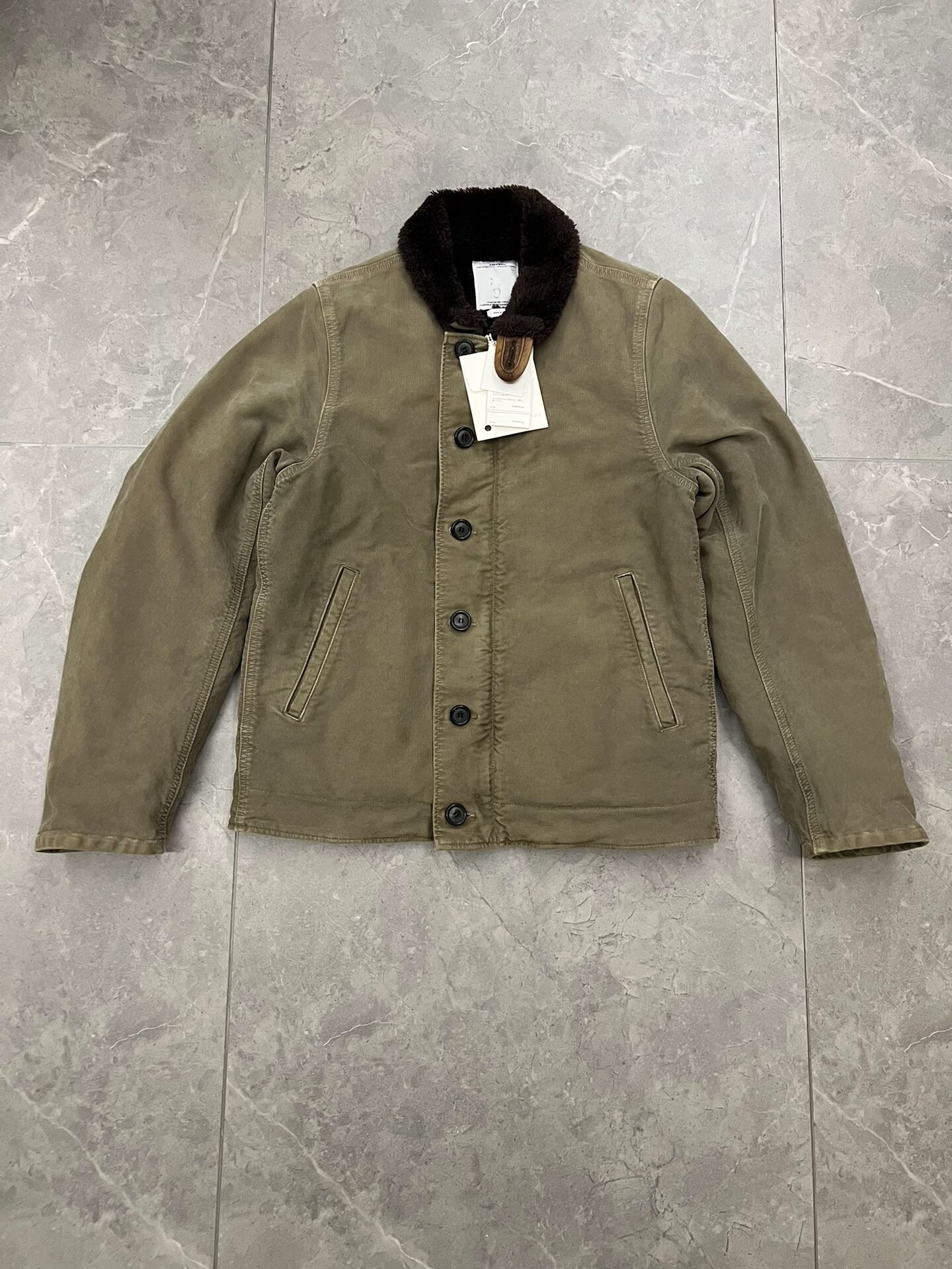 visvim olive deckhand windproof jacket