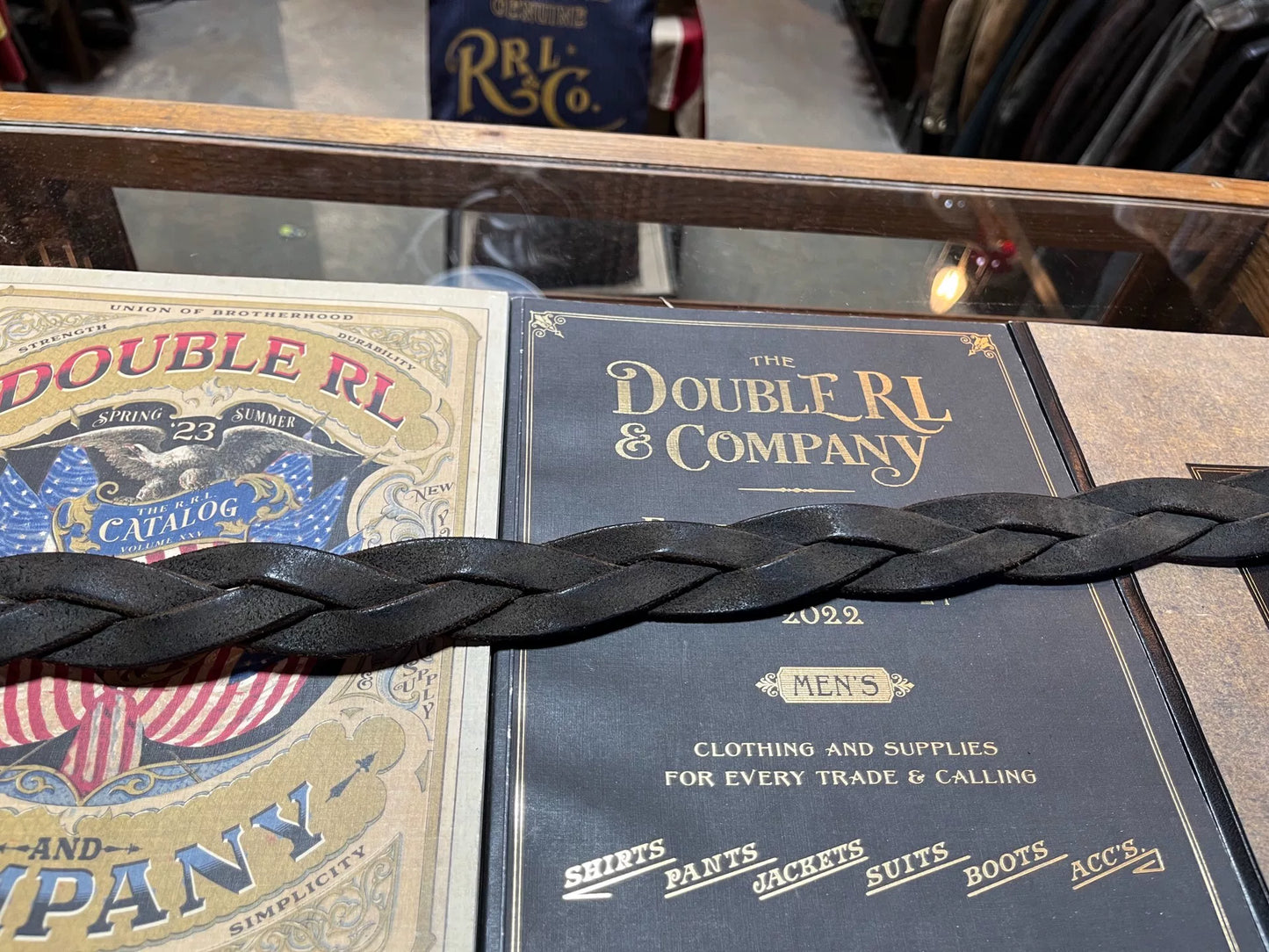 rrl woven leather belt by ralph lauren