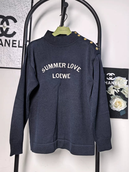 Loewe Wool Knitwear with Summer Slogan