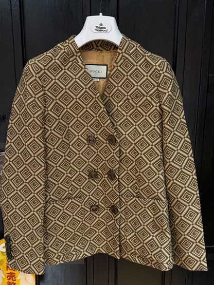 Gucci 1961 Full Print Letter Suit Jacket