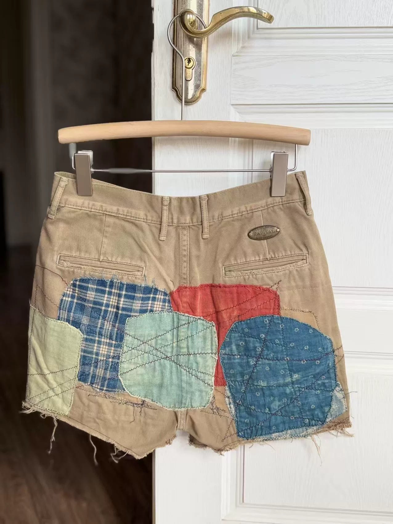 Kapital Vintage Fabric Patchwork Casual Shorts