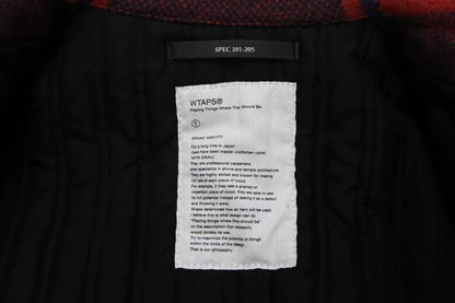 wtaps lamber jacket wool melton red check