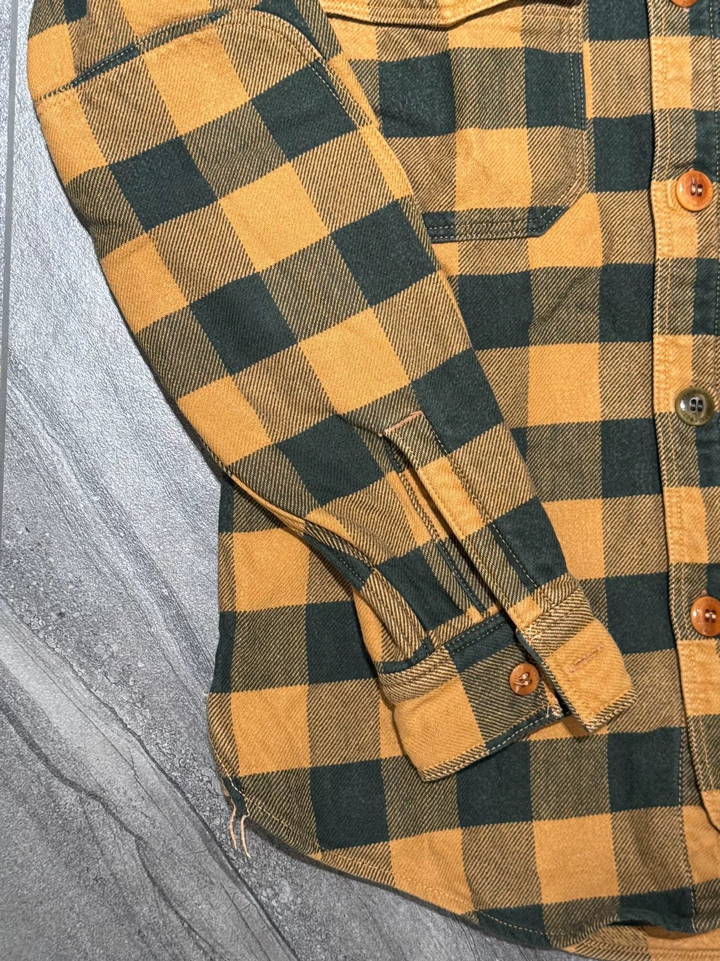 Freewheelers Plaid Shirt Yellow Green