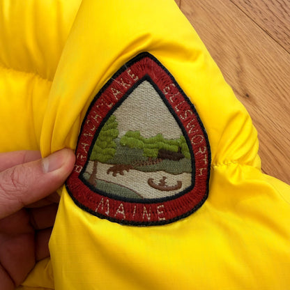 Yellow Hooded Puffer Jacket RL Rugby