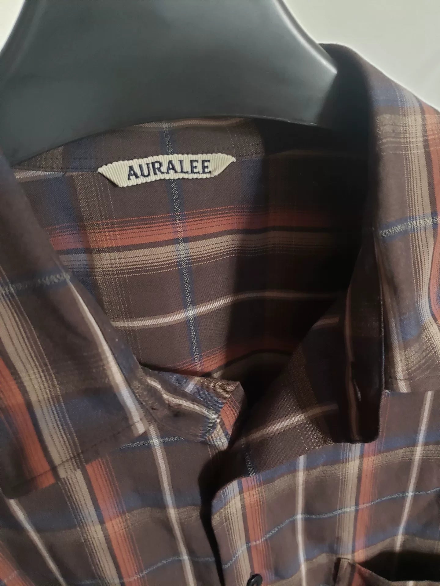 Auralee 24SS Super Light Wool Check Shirt