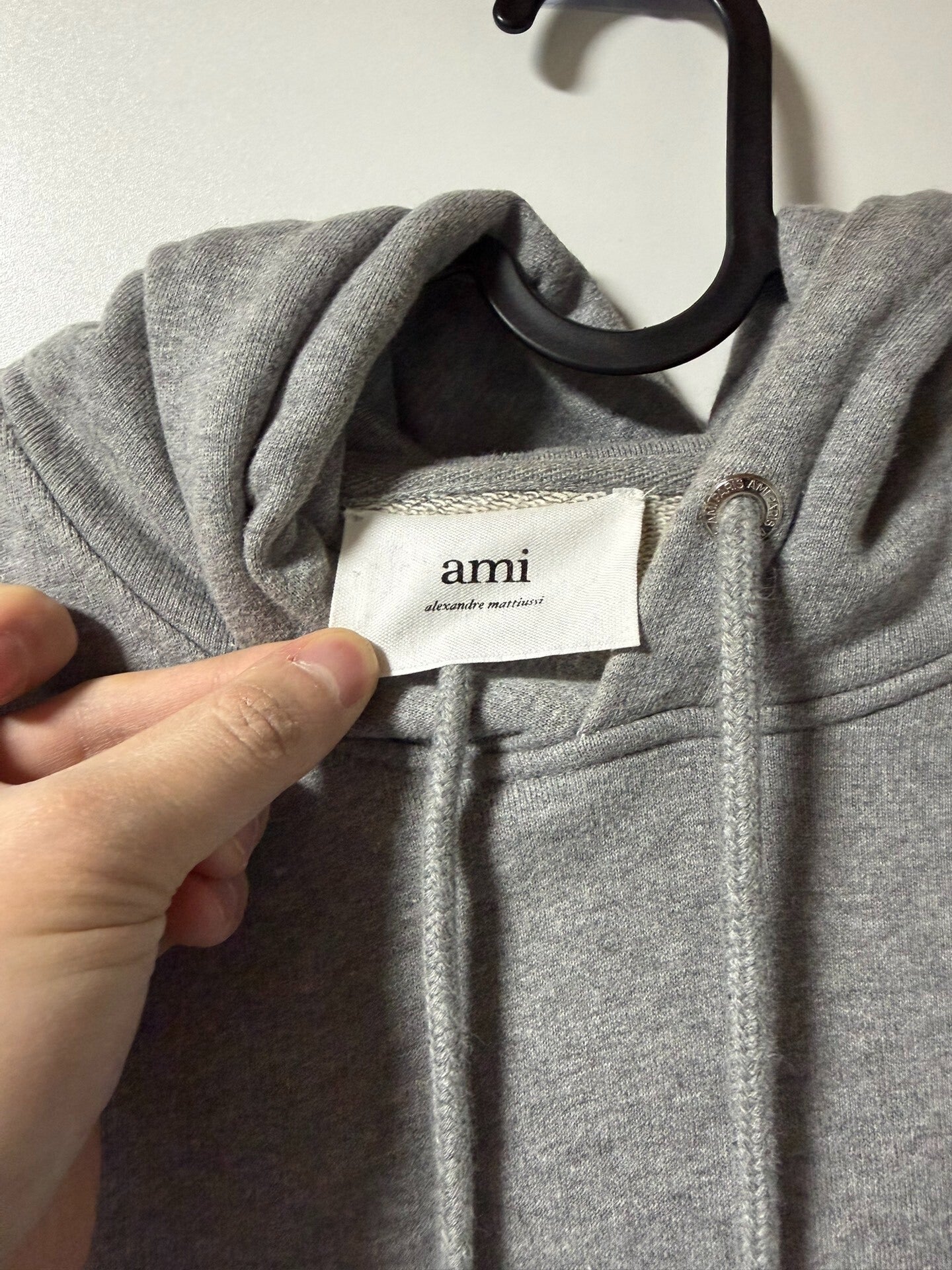 ami gray hooded sweatshirt