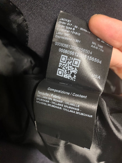 calvin klein navy wool blend blazer