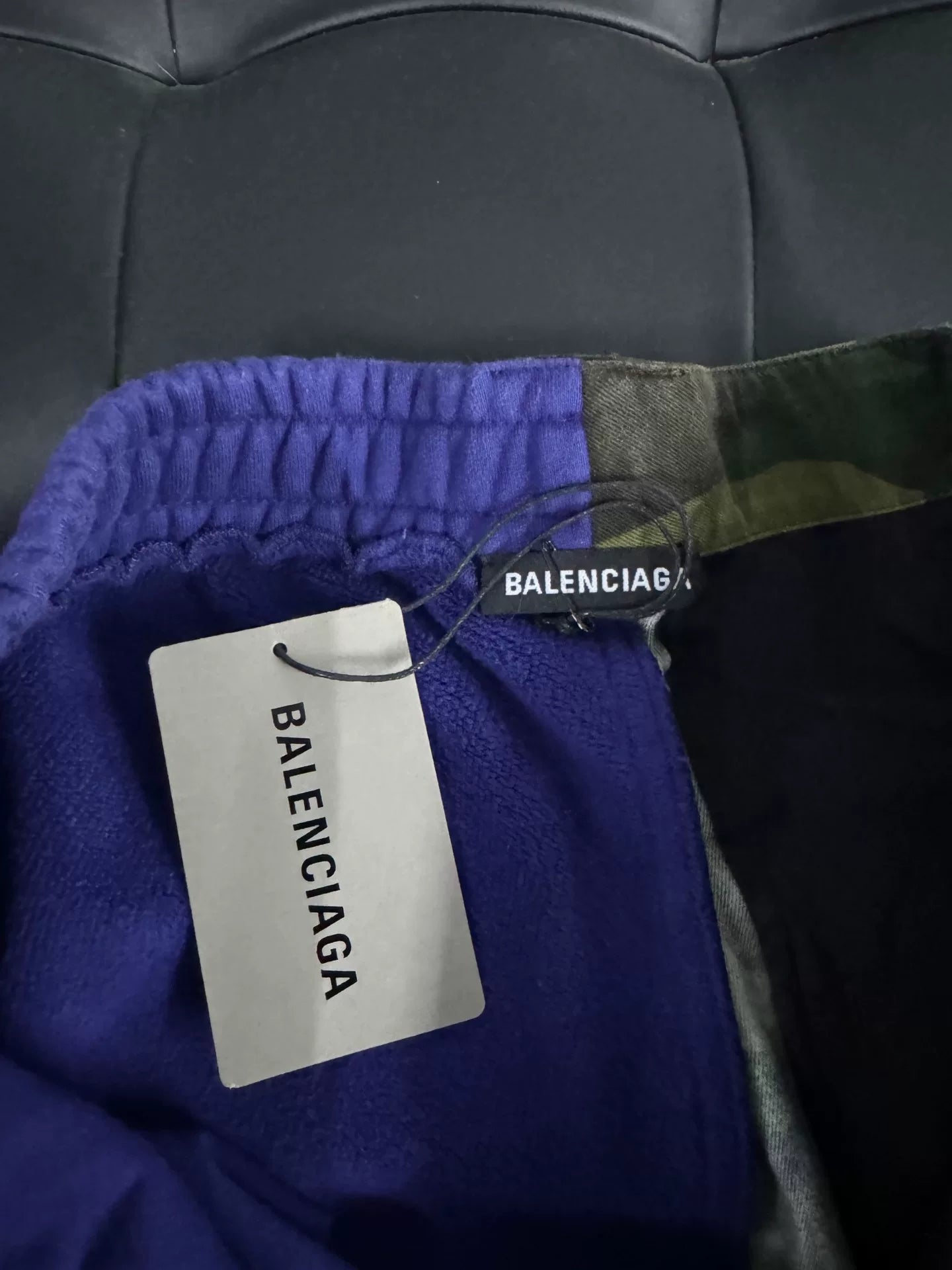 Balenciaga Camouflage Panel Blue Pants