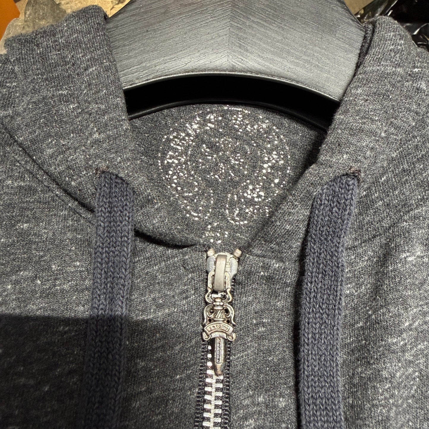 Chrome Hearts Black Gray T-bar Zipper Jacket
