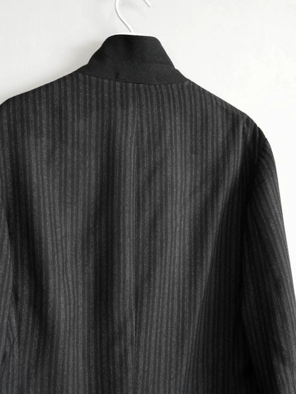 yohji yamamoto striped rayon jacket