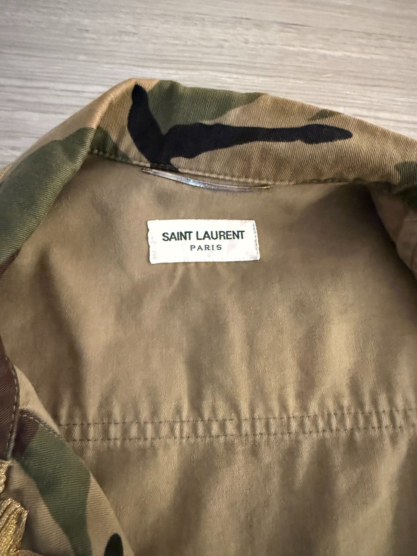 Saint Laurent Hedi Slimane Camouflage Jacket