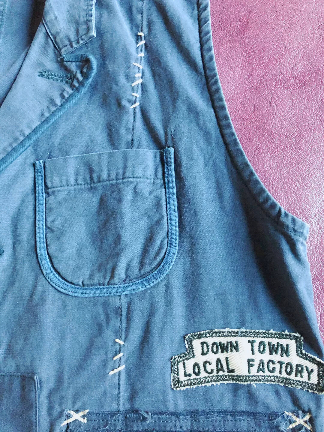 Porter Classic Indigo Hand Patchwork Vest