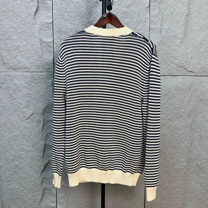 gucci striped v-neck knit sweater