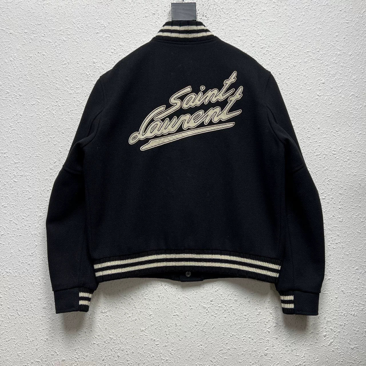 Saint Laurent YSL Black Baseball Jacket