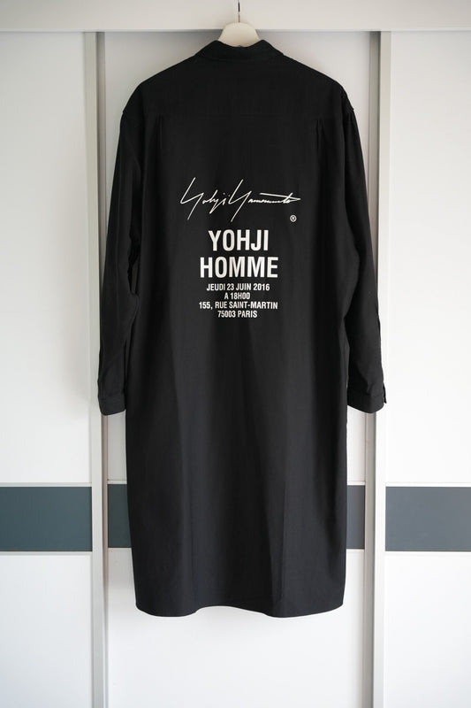 Yohji Yamamoto Signature Printed Work Shirt