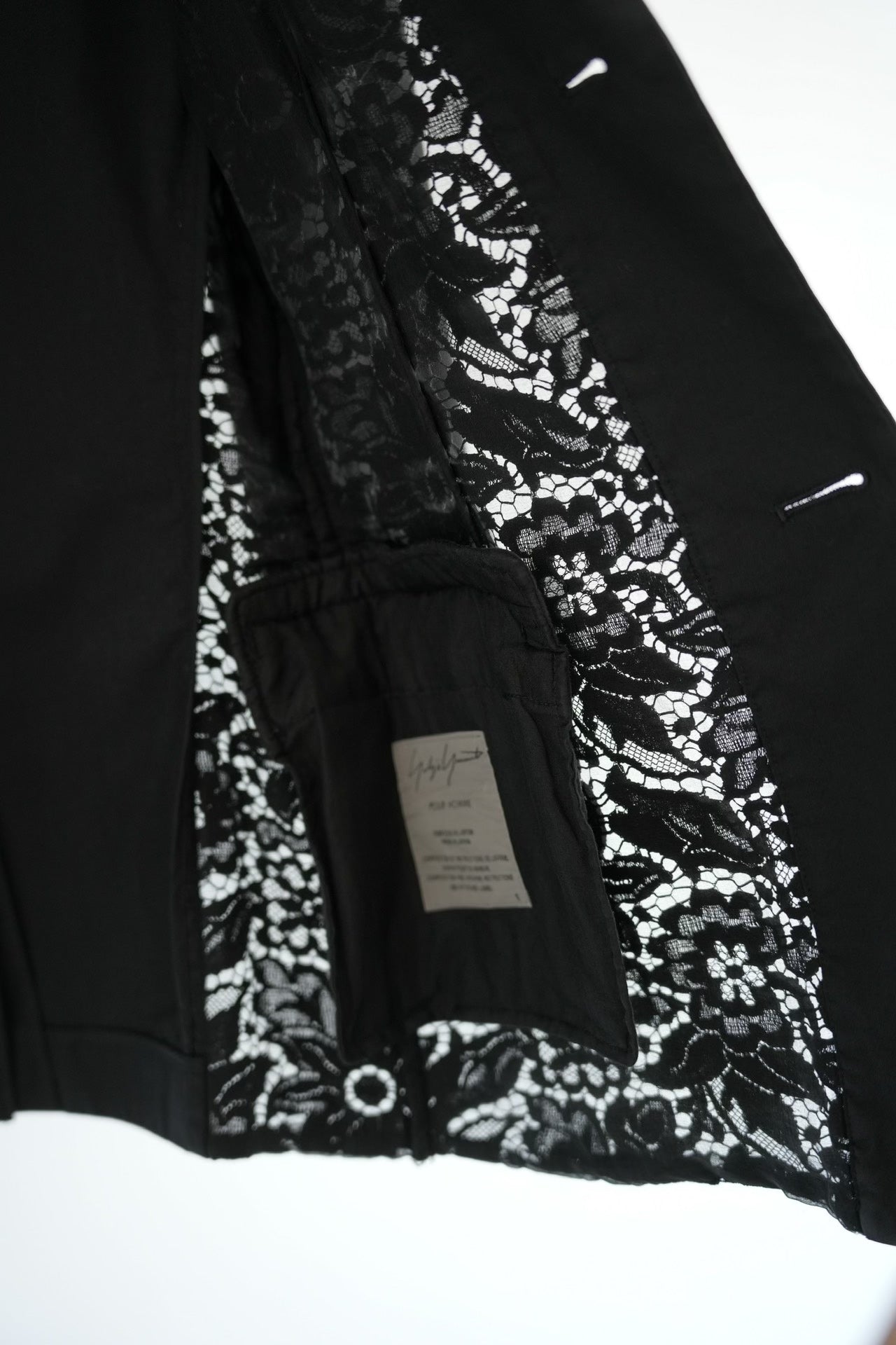 Yohji Yamamoto 09ss Lace Detail Suit